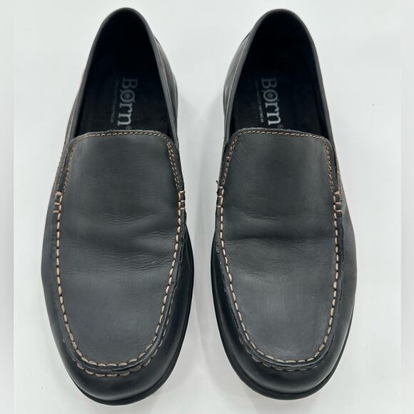 Born Black Leather Caleb Slip On Loafers Men\'s Size 9 main image 7